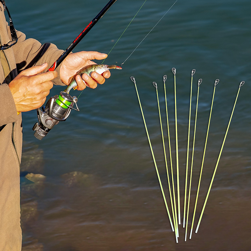 Fishing Rod Tip Replacement - 5Pcs 42CM Boat/Raft Rod Tip Spare