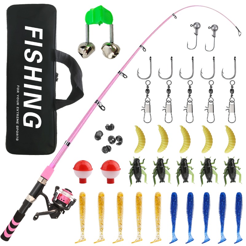 Kids Adult Beginner Fishing Ro - Fishing Rod Combo recension och pris